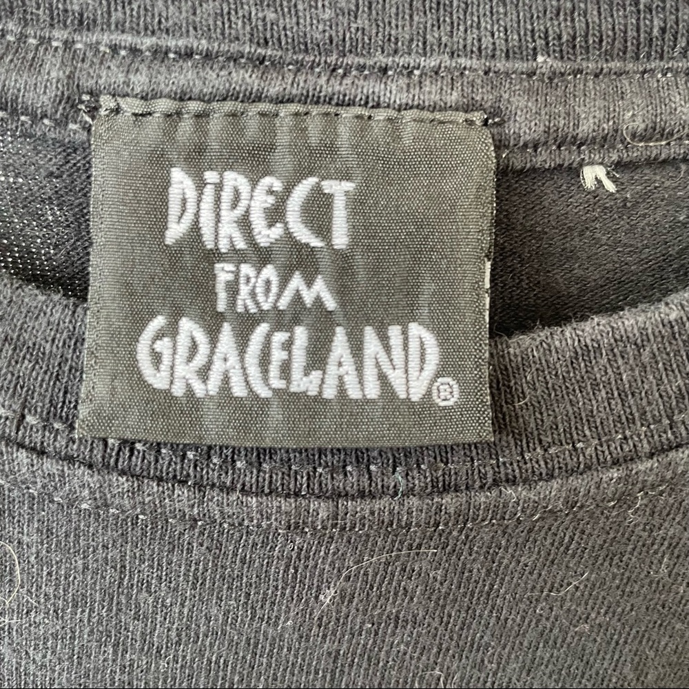 Graceland Pearl and Rhinestone Black tee. - Picture 2 of 3